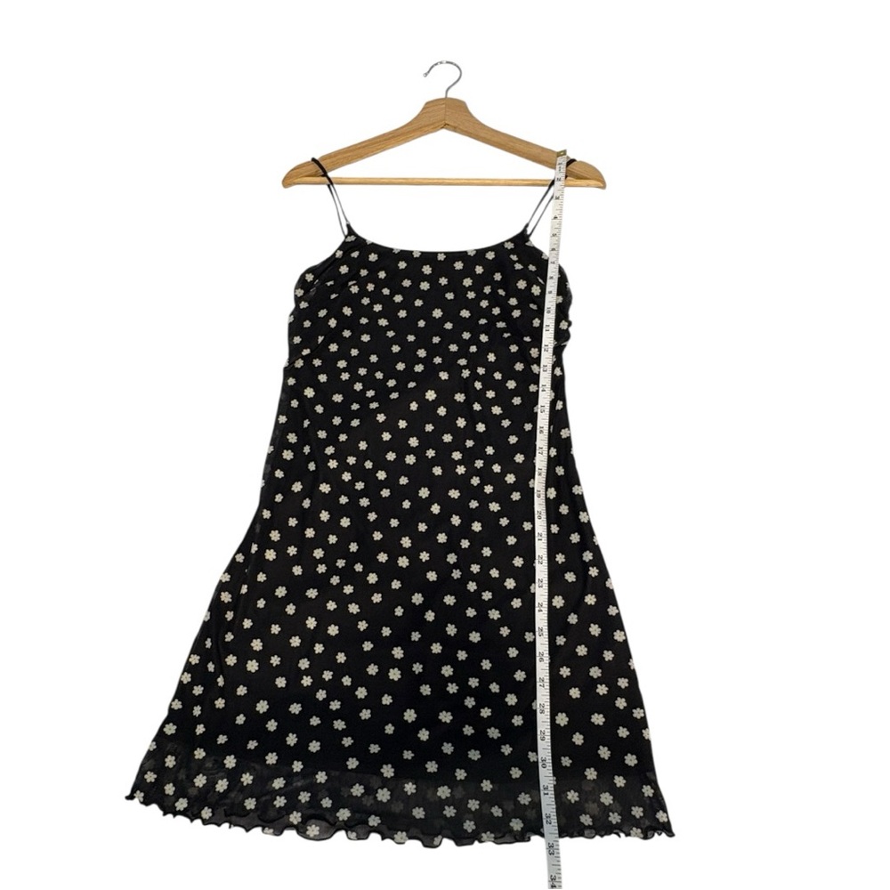 BP Black Daisy Floral Spaghetti Strap Mesh Slip Dress Women’s Small Y2K 90s NWT - Picture 9 of 9